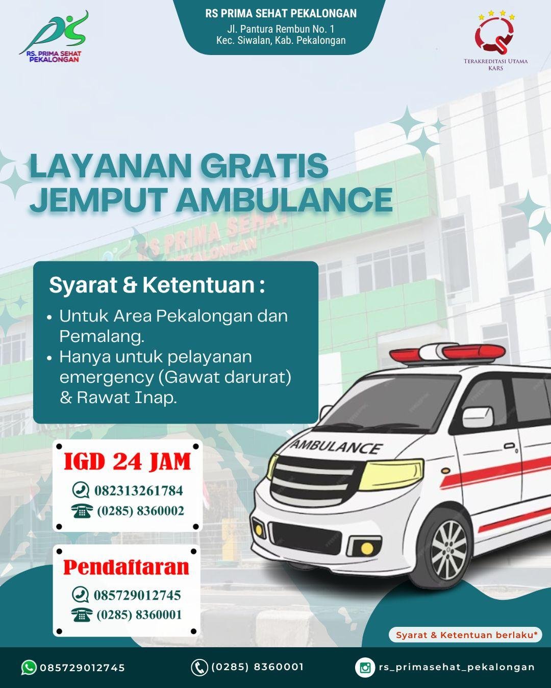 Layanan Gratis Jemput Ambulance